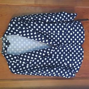 Courtenay jacket navy polka dot